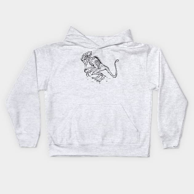 chupacabra Kids Hoodie by Jordan Oliver Art